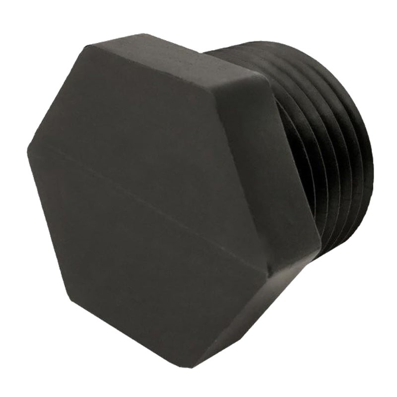 HN-12-BK Connector Black Polypropylene 1/2" NPT Hex Plug